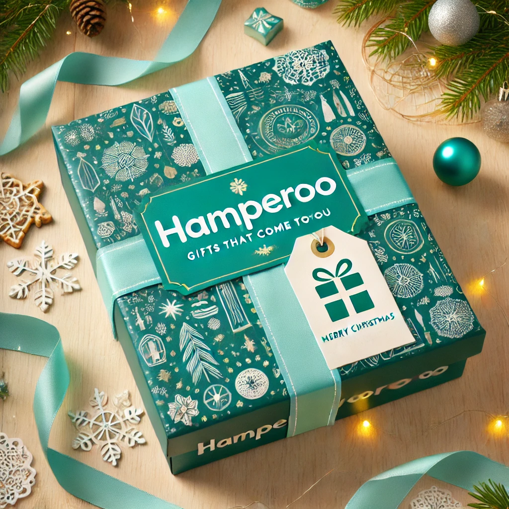 Branded Hamperoo chocolate box featuring luxury assorted sweets and elegant packaging