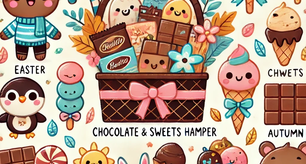 Seasonal Gift Hampers displayed with a basket hamper