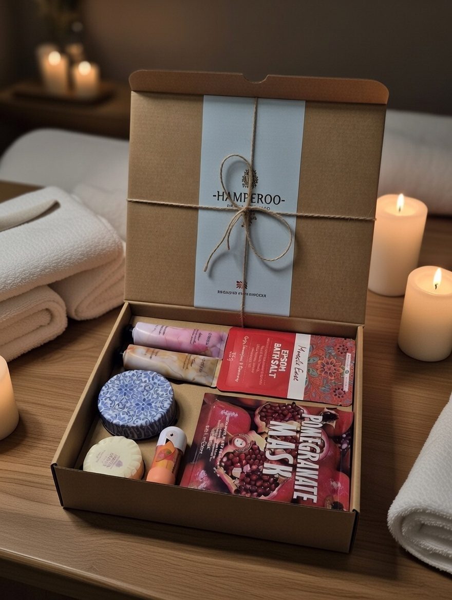 Self-Care Gift Hamper for Women – Candle, Bath Salts & Skincare Set - Image 4